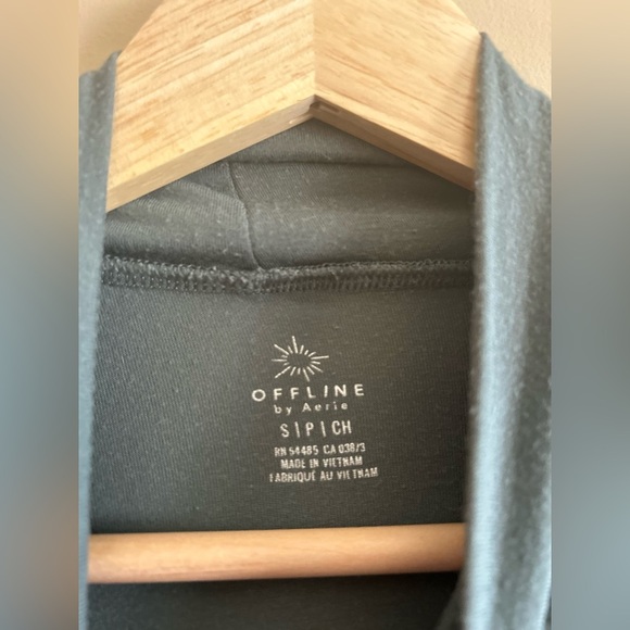 AERIE | Women's Green Long Sleeve Top, Modal, Size Small - Picture 7 of 8